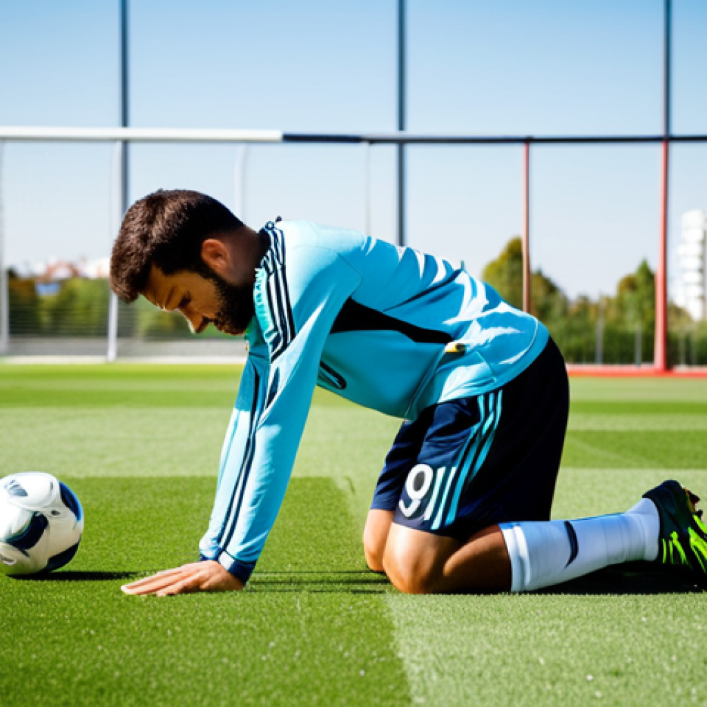 축구 멘탈 훈련법 - Visualization Training**
"A soccer player, fully clothed in athletic gear, eyes closed in deep conc...