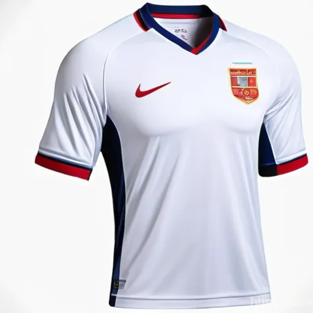 축구 유니폼 주문 제작 가이드 - **Prompt:** "A highly detailed, professional product photography shot of a modern football (soccer) ...