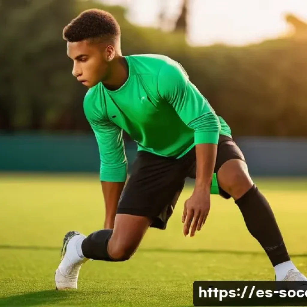 축구 트라이얼 준비 팁 - **Prompt:** "A determined young male footballer, around 16-18 years old, is intensely focused on his...